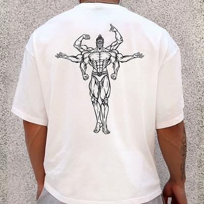 Gymnasium Fitness Kurzarm T-Shirt Sommer Trendy Basketball Sport Locker Baumwolle Rundhals Top Sommer Atmungsaktive T-Shirts