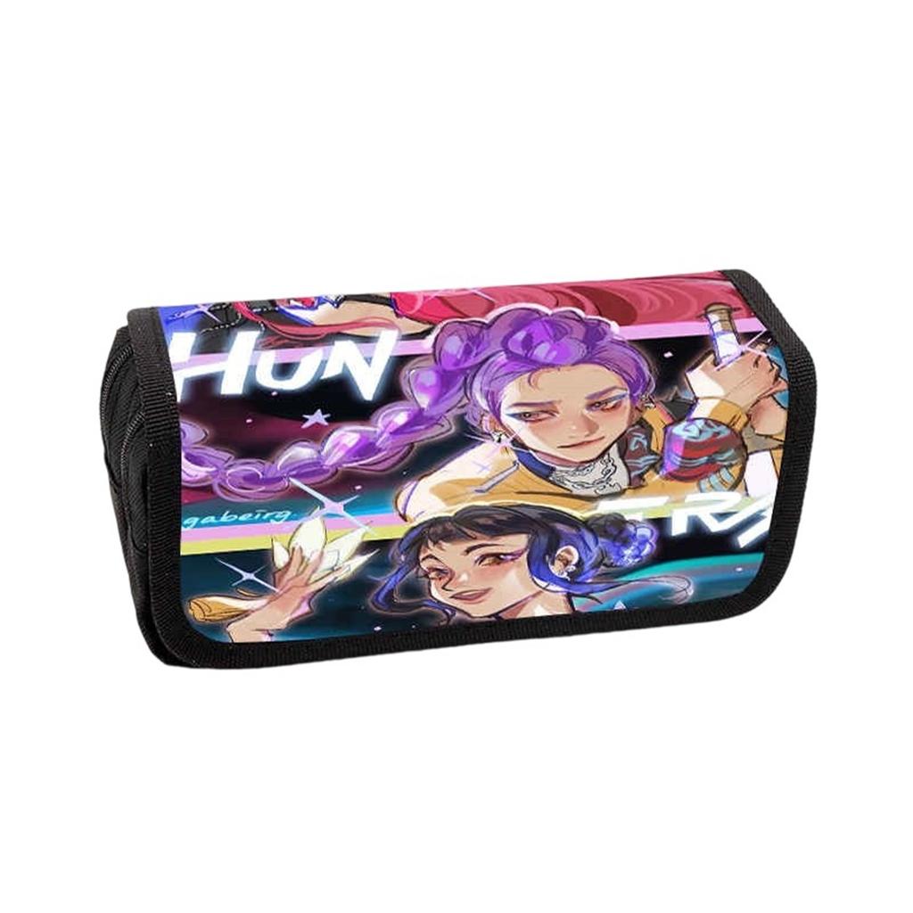 Pencil Case Pencil Case For Primary And Secondary School Students Water-Resistant Printed Cartoon Large Capacity Lid Pencil Case
