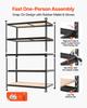 VEVOR Storage Shelves, 5-Tier Adjustable, 907.2 kg Capacity, Heavy Duty Garage Storage Shelving Unit, Metal Utility Rack Shelf