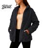 Winter Coat for Women Fleece Jacket Stand Collar Zip Up Sherpa Autumn Fuzzy Long Sleeve Fall Casual Outerwear with Pockets Soft Comfortable