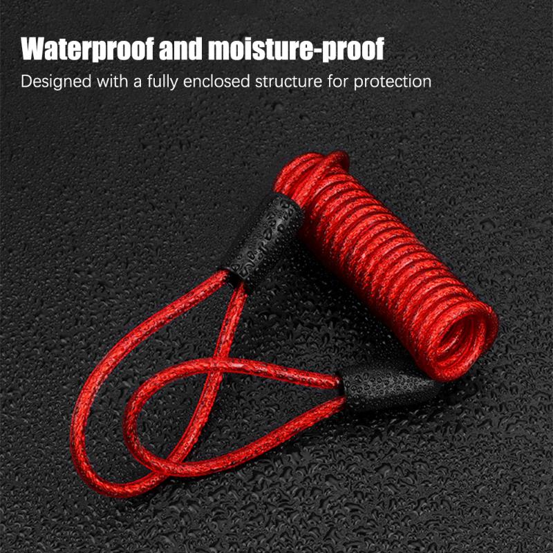 Anti-ladrão Segurança Bicicleta Scooter Cadeado Corda Segurança Motocicleta Cadeado Cabo Acessórios Motocicleta Alarme Disco Cadeado Lembrete Cordão