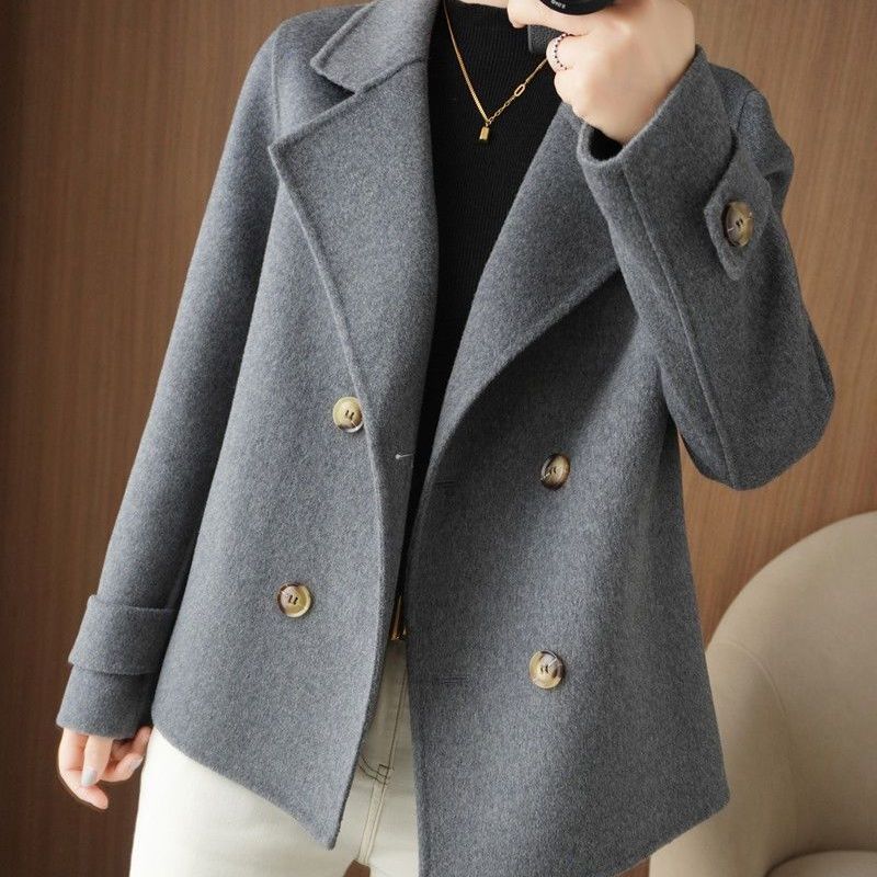 Short Woolen Coat Women's Autumn and Winter Fashion Casual Small Loose Outer Suit Collar