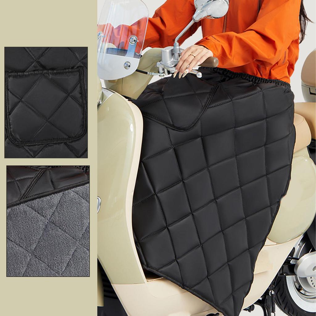 Motorcycle Leg Apron Cover Waterproof Scooter Leg Protector Thickened Velvet Quilt Plush Lining Motorcycle Warm Leg Cover