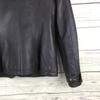 max mara Leather Rider Jacket/M/Dark Brown/Check Lining/Biker Style(USED)