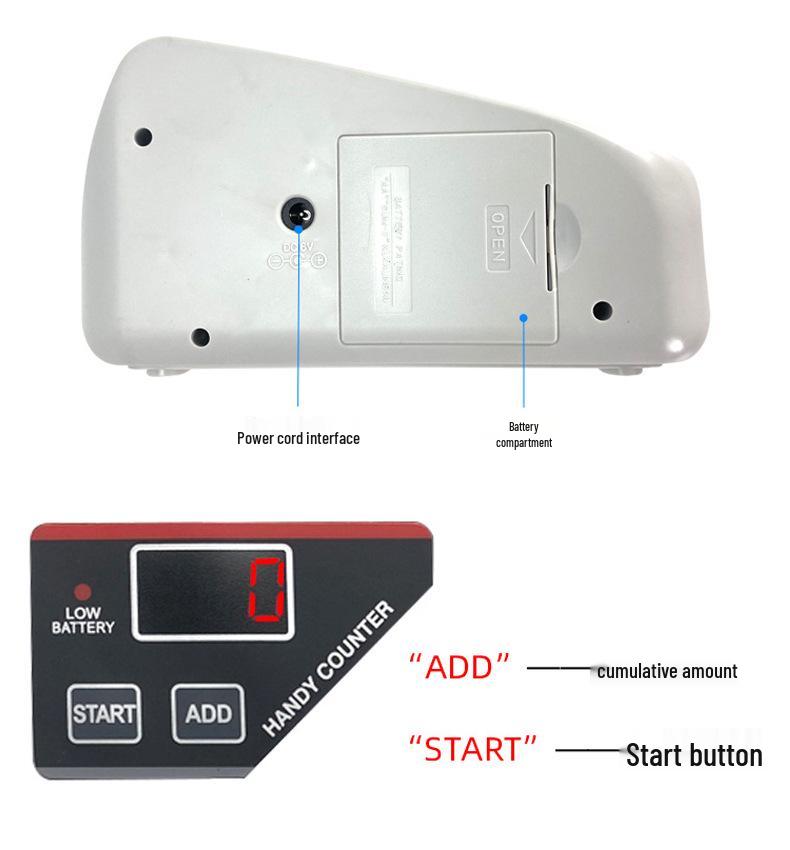 V30 Portable Multi-Country Handheld Bill Counter with Adapter & Battery