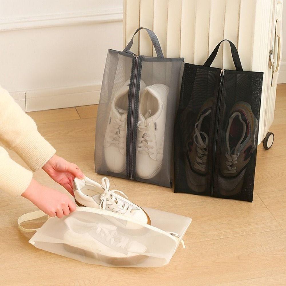 2Pcs Lightweight Mesh Shoes Bag Nylon Shoes Organizer Multi-functional Shoes Pouch  Outdoor Use