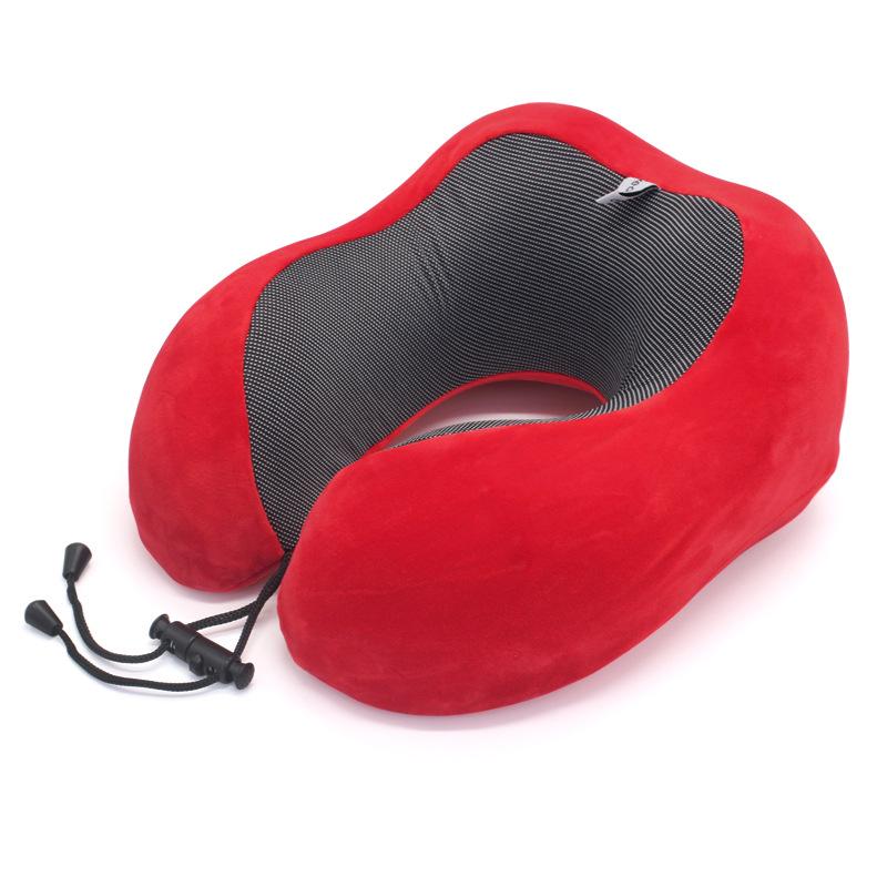 Travel Pillow U-Shape Pure Memory Foam Neck Pillow for Airplane Office Nap Cervical Pillows Flight Sleeping Head Neck Support
