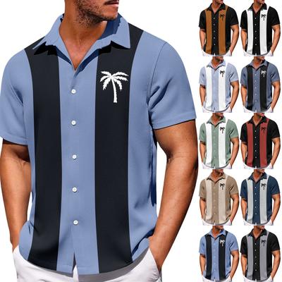 Camisas Masculinas De Manga Curta Com Estampa Havaiana