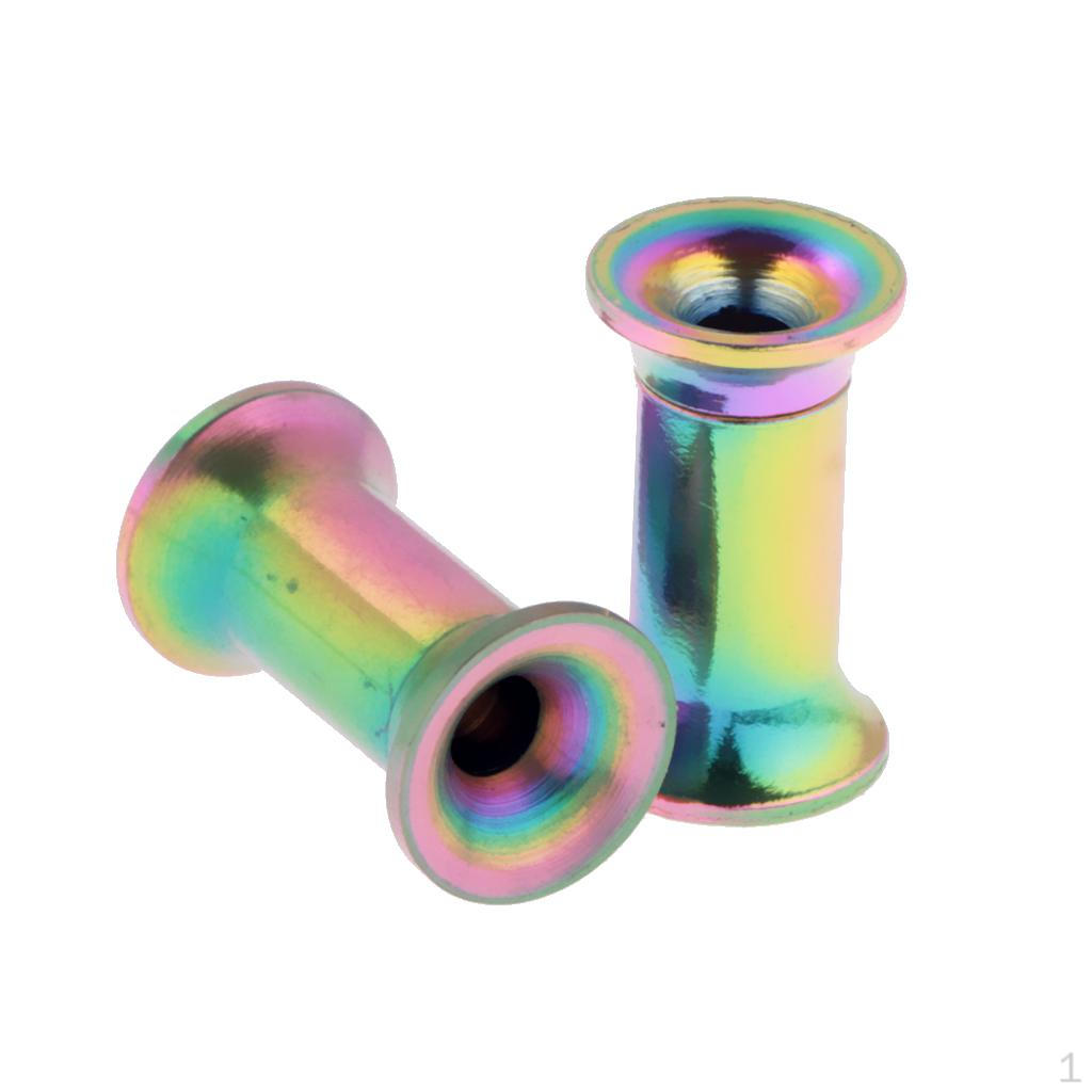 

1 Pair Colorful Stainless Steel Ear Strech Kit Tunnel Plug Jewelry 2mm 4mm
