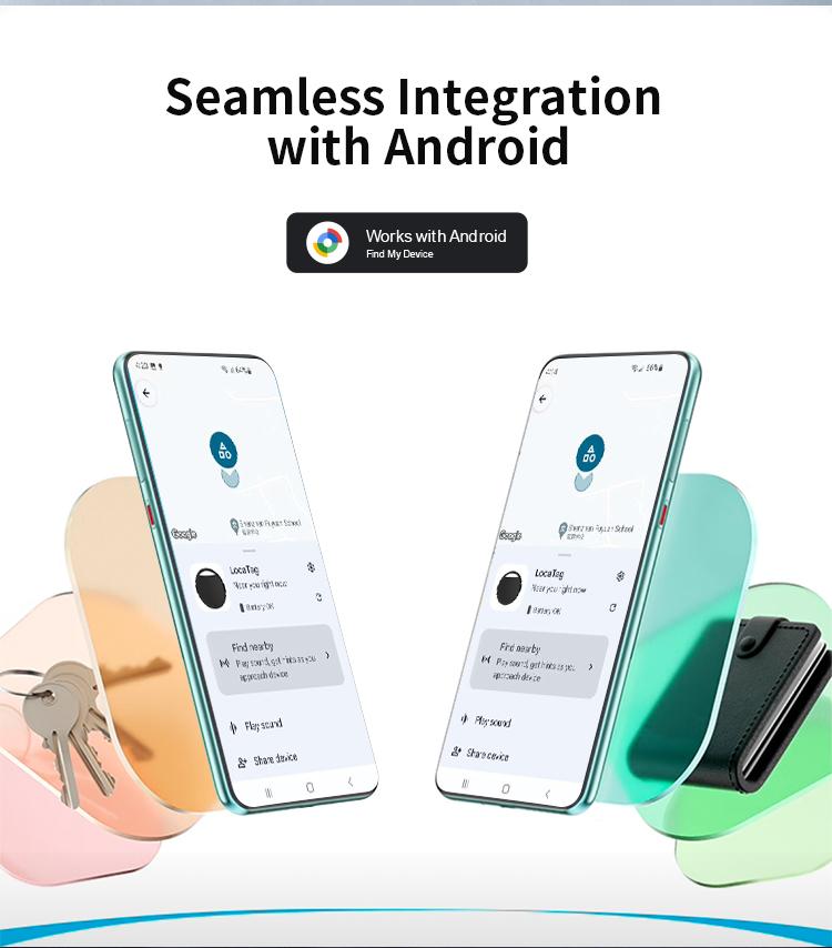 For Android Phones Bluetooth GPS Tracker Work With Google Find Hub App Key Finder Pet Smart Tag for Xiaomi Samsung Pixel OnePlus