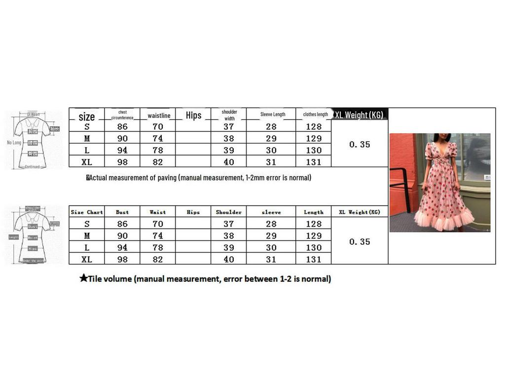 2025 Francouzské šaty s dlouhou plisovanou sukní z flitrů a síťoviny s jahodovým potiskem