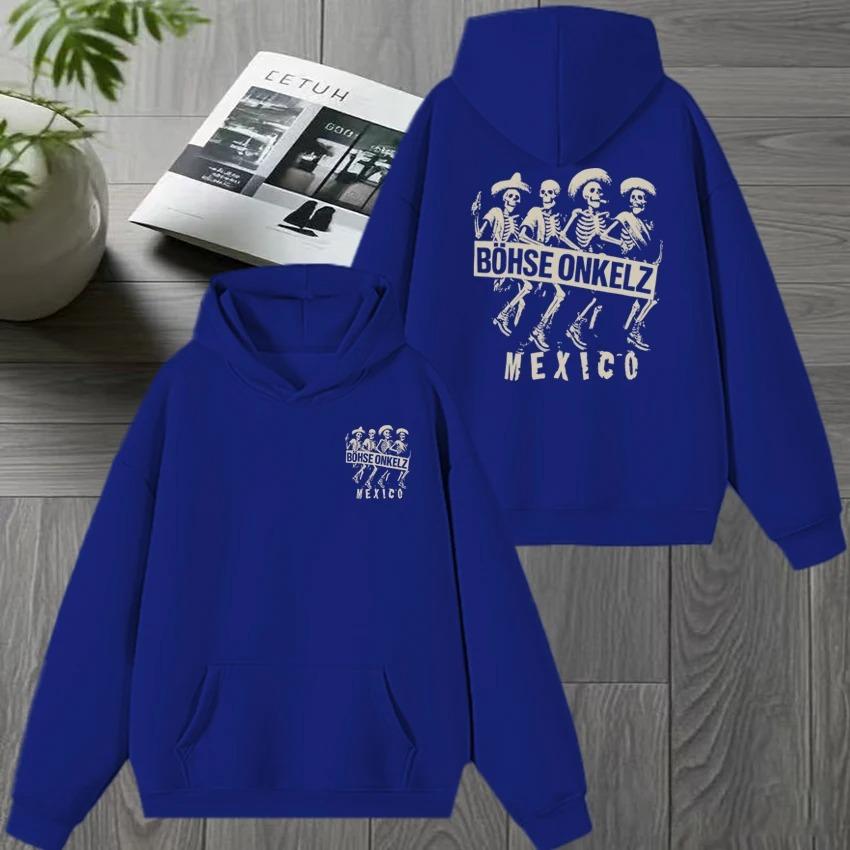 Rock band Böhse Onkelz Tour 2026 Double Sided print Winter Hoodies Men women vintage hip hop streetwear Unisex Fleece Sweatshirt