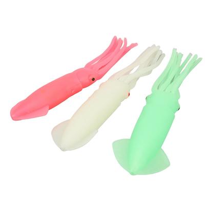 3PCS Glow In The Dark Octopus Lures Rubber Squid Bait Durable Squid Lure  Outdoor Fishing