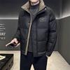 Wuhan Heren Effen Kleur Opstaande Kraag Donsjack - Trendy High-End Design