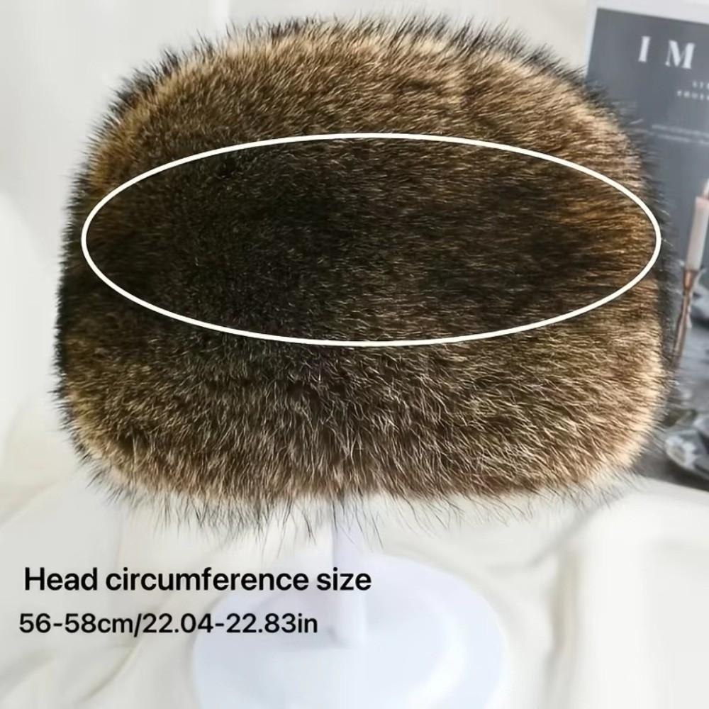 Raccoon Tail Ear Protection Hat Thickened Flat Top Cap High-quality Winter Cap