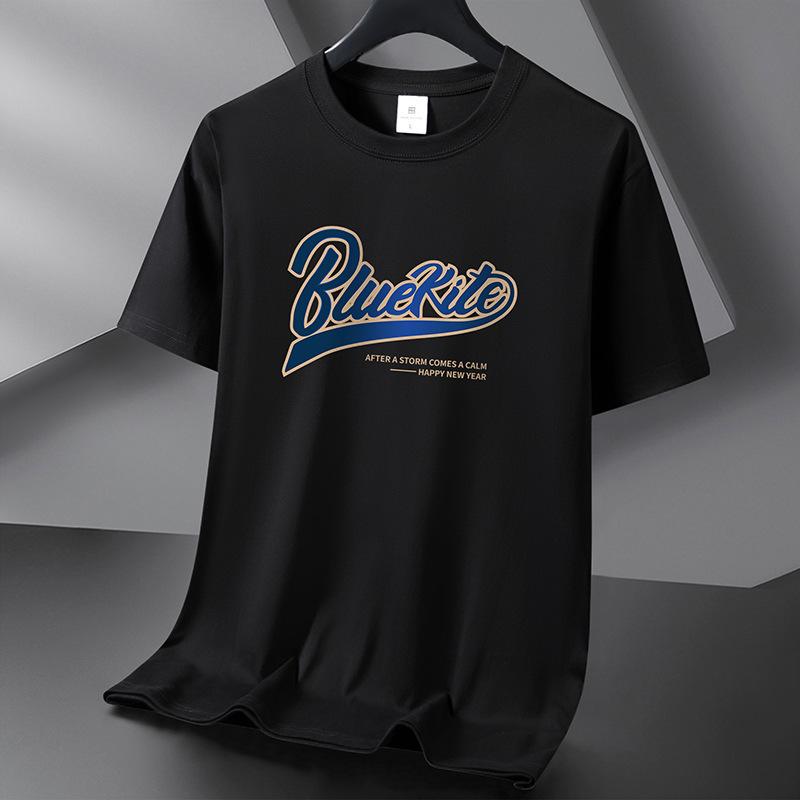 Bluekite 10 Colours Pure Cotton pánské tričko s kulatým výstřihem krátký rukáv volný pánské tričko S-6XL