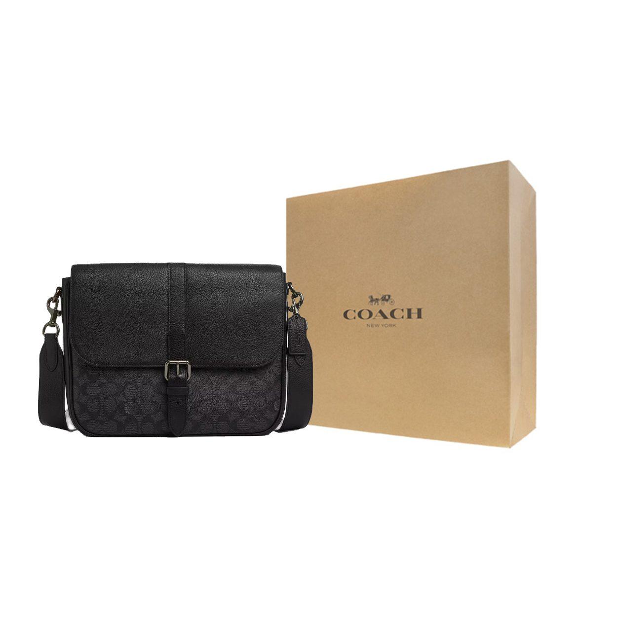 COACH WARNER Coated Canvas Shoulder Bag
