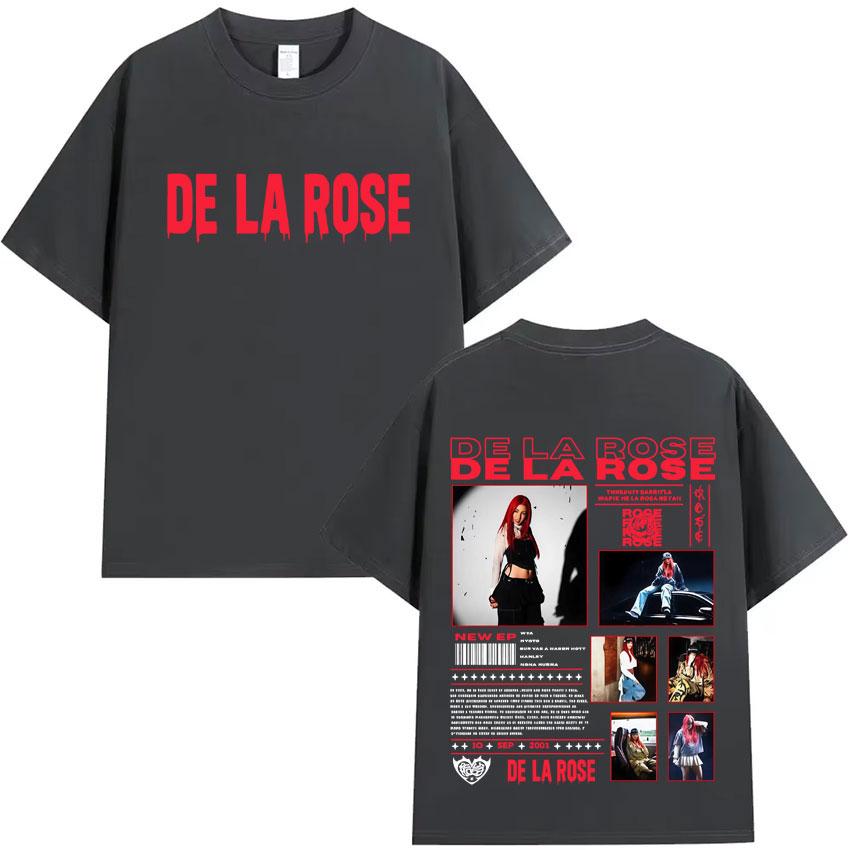 Singer De La Rose Album Graphic Print Tshirt Mens Clothes Humor High Quality Oversized Tshirt Hip Hop Casual Summer Y2K T Shirt