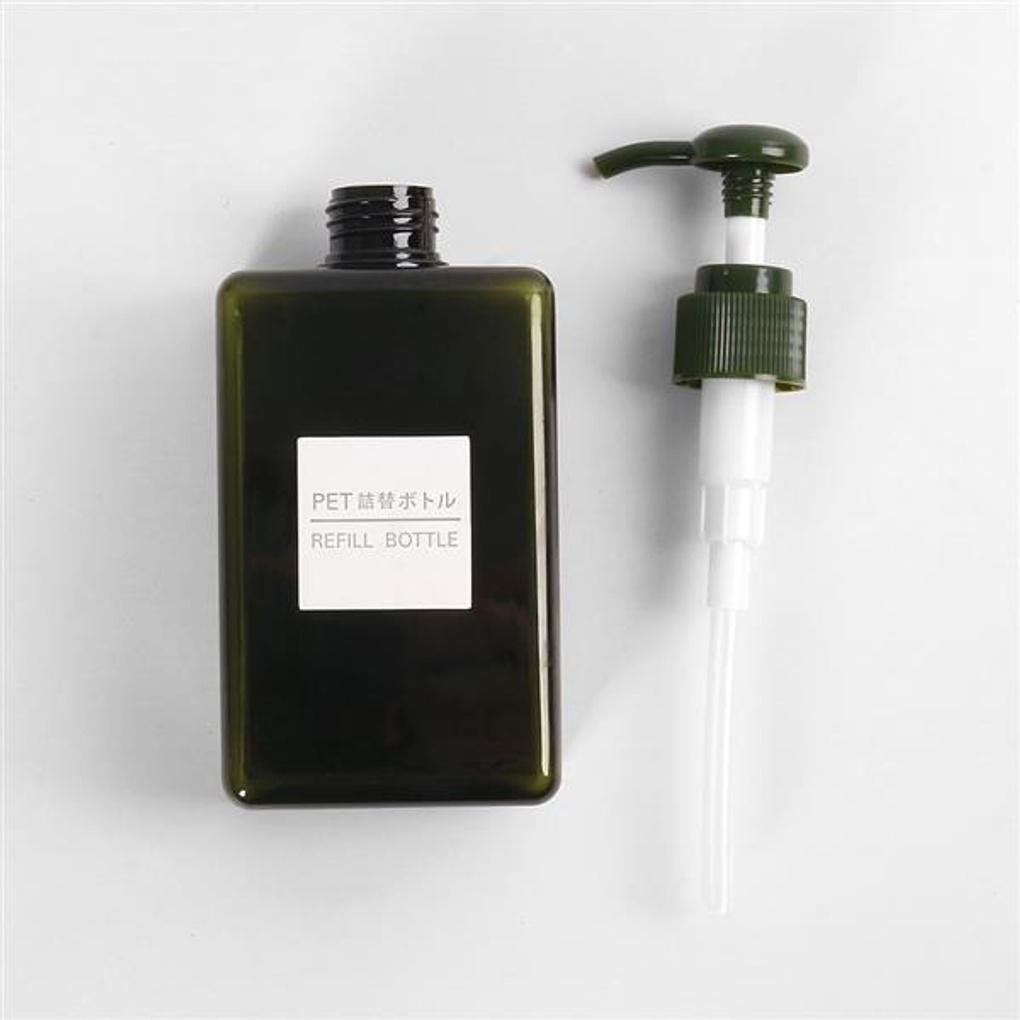 

Square dispenser refill container 280ml/brown pump container