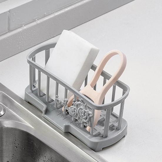 Abtropfgestell, ausgehöhlter, schnelltrocknender, langlebiger Spülschwamm-Seifenhalter, Küchenbedarf