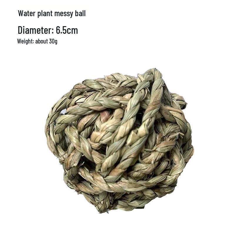 Natural Handmade Woven Rattan Teething and Chew Toy for Rabbits, Hamsters, and Chinchillas - Boredom Relief Ball