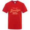 Letter, Brooklyn, New York City, Usa T Shirt Men Fashion O-Neck Tshirts Summer Cotton Tops Fashion Loose Street Hip Hop T-Shirts