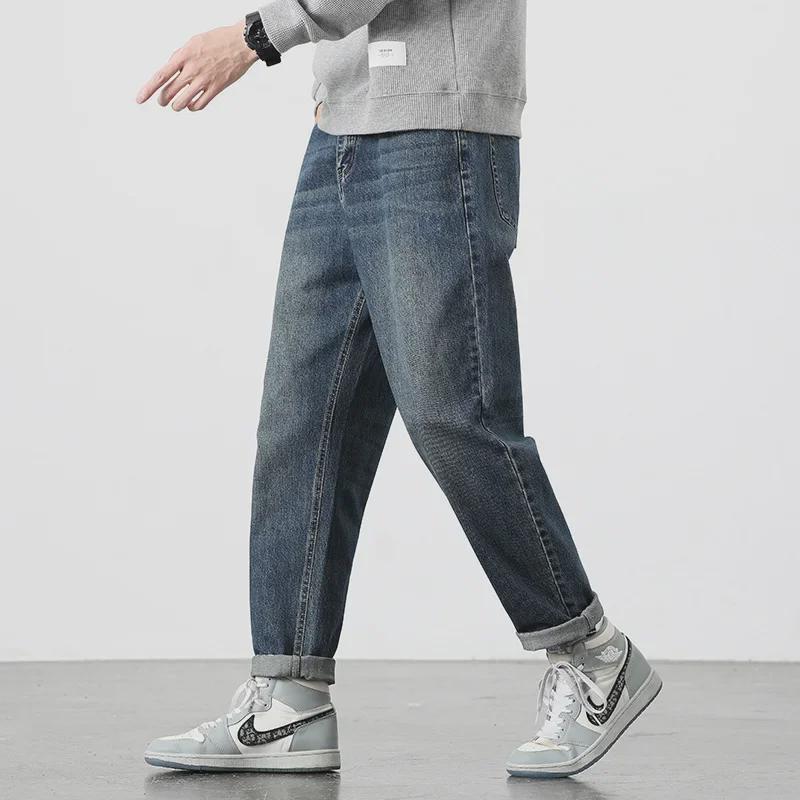 Men's Blue Ansica Spring Straight Jeans 5515 - Trendy All-Match Casual Trousers