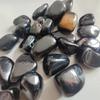 Natural Black Agate Stone Polished Gemstone Natural Black Agates Onyx Stone Beads Smooth Round Loose Spacer Beads For Jewelry Making DIY