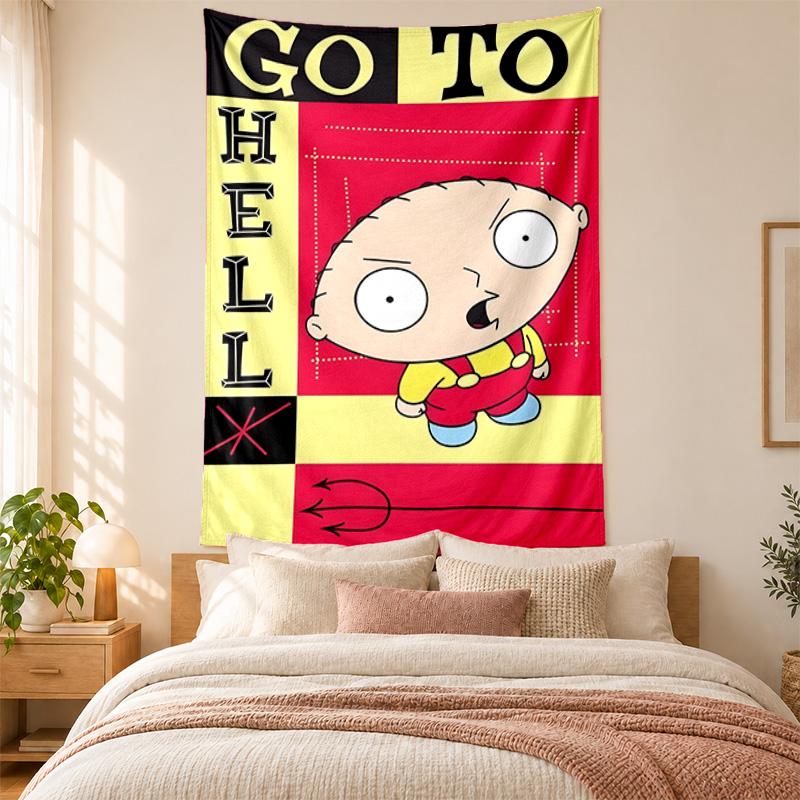 Family Guy Tapestry Highquality for Decorating Living Room Bedroom Dorm Walls Ideal As Bedroom Wallart Orholiday Gift