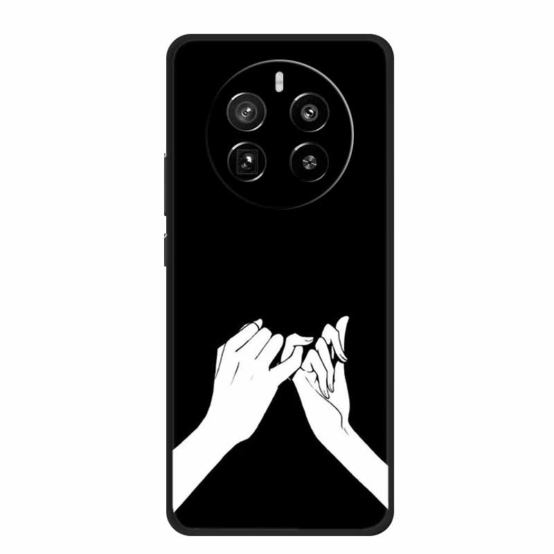 For Realme 12 Pro Case Realme12 Pro Plus 6.7" Black Silicone Soft Phone Case For Realme 12 Pro Back Cover Case 12Pro Coque Shell