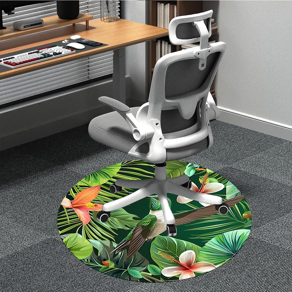 1pc Hummingbird Tropical Office Round Area Rug, Under Office Chairs Bedroom Living Room Home Decor, Room Deco, Available in Various Sizes