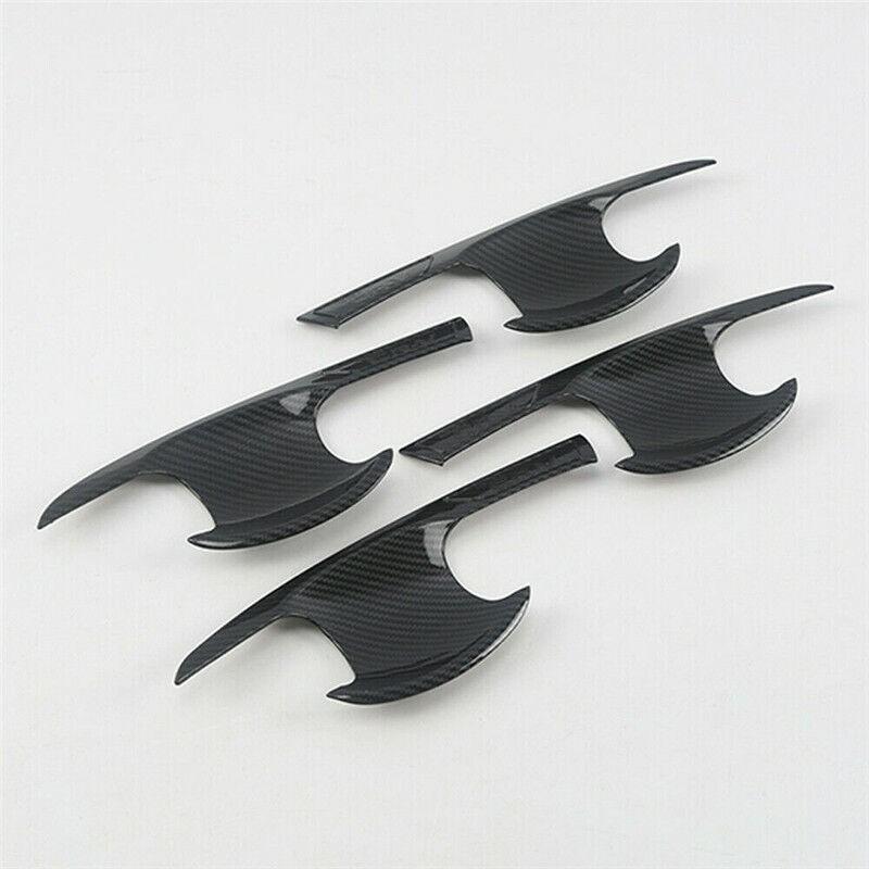 4PCS Carbon Fiber Door Handle Bowl Cover Trim For Honda CR-V CRV 2017-2022 Auto