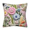 Flower Pattern Pillow Covers 3D Embroidered Throw Pillow Covers New Cushion Covers  Home Decor