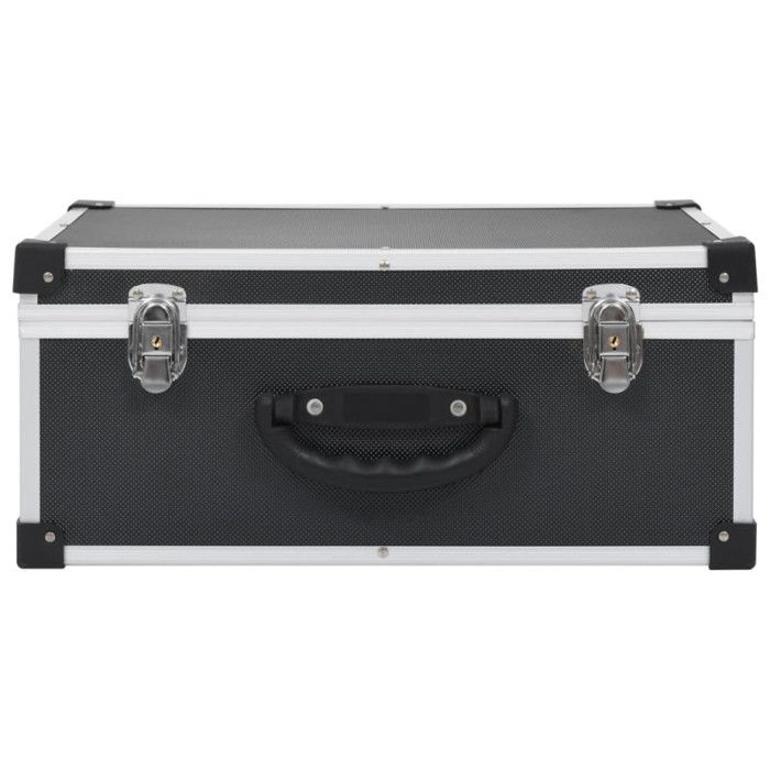 VidaXL CD Case for 60 CDs Aluminium ABS Black