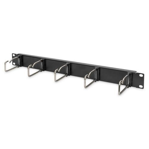 Panneau de gestion de câbles - DIGITUS - DN-97667 - 1U - 5 anneaux en acier - Noir (RAL 9005)