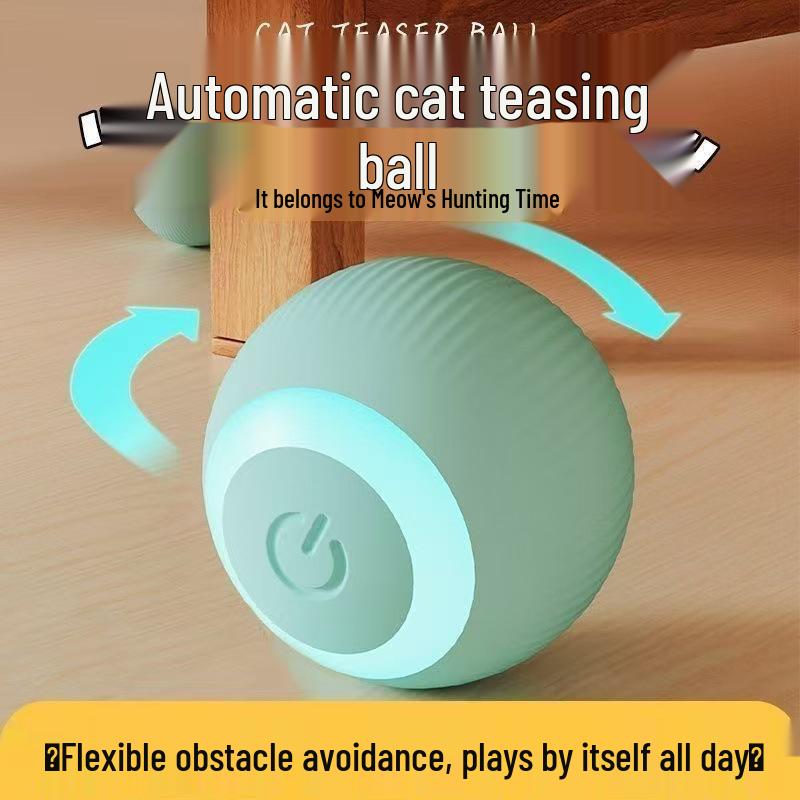 Zabawka dla kota - Kulka tocząca się ładowana przez USB - Samodzielna zabawa i ulga w nudzie