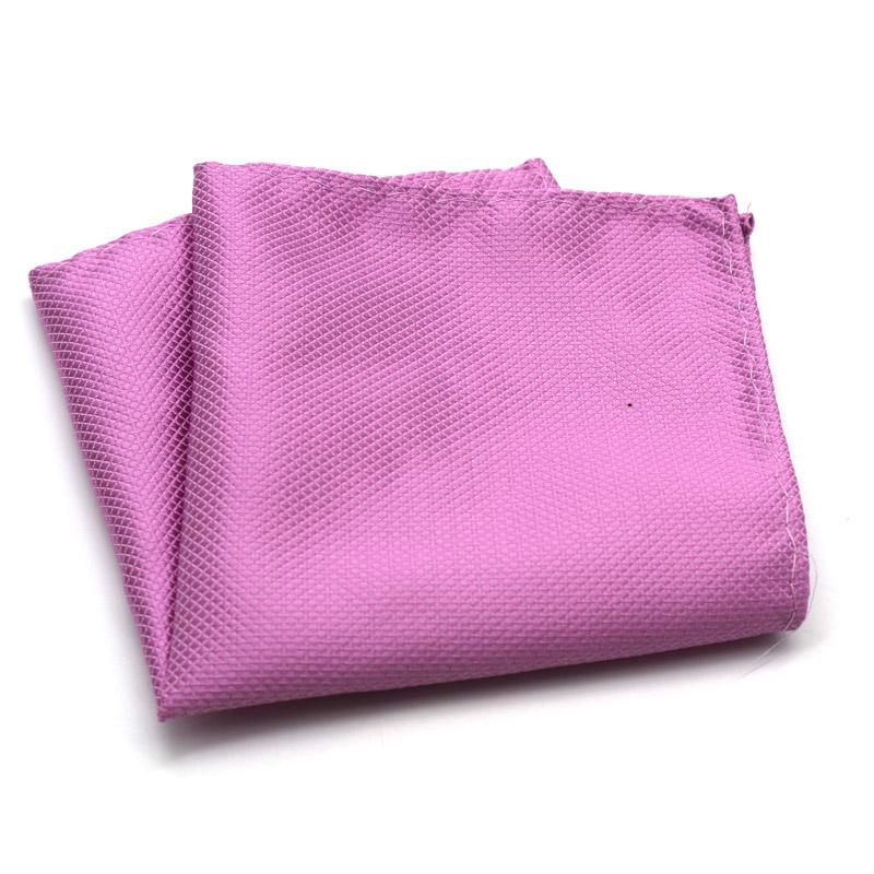 Luxury Men's Handkerchief Plaid Solid Color Hankies Polyester Hanky Business Pocket Square Chest Towel 21*21CM