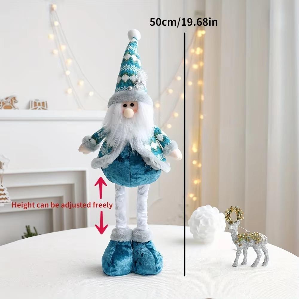 Window Scene Christmas Decoration Telescopic Doll New Blue Christmas Snowman Xmas Ornament