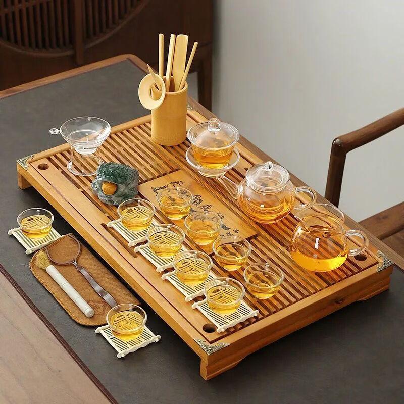 Handun Chinese Art Tea Set with Drainage