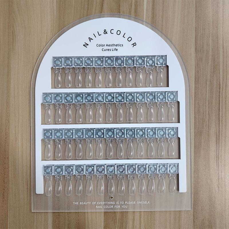 Nová Prémiová Akrylová Barevná Paleta pro Nehty Magnetické Hroty Nehtů Displejová Deska Barevná Karta s Číslovanými Samolepkami pro Nehtové Studio