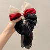 Korean Style Bowknot Hair Clip Trendy Exaggerated Satin Large Bow Hair Clip For Women Party Banquet Travel Hair Accessories