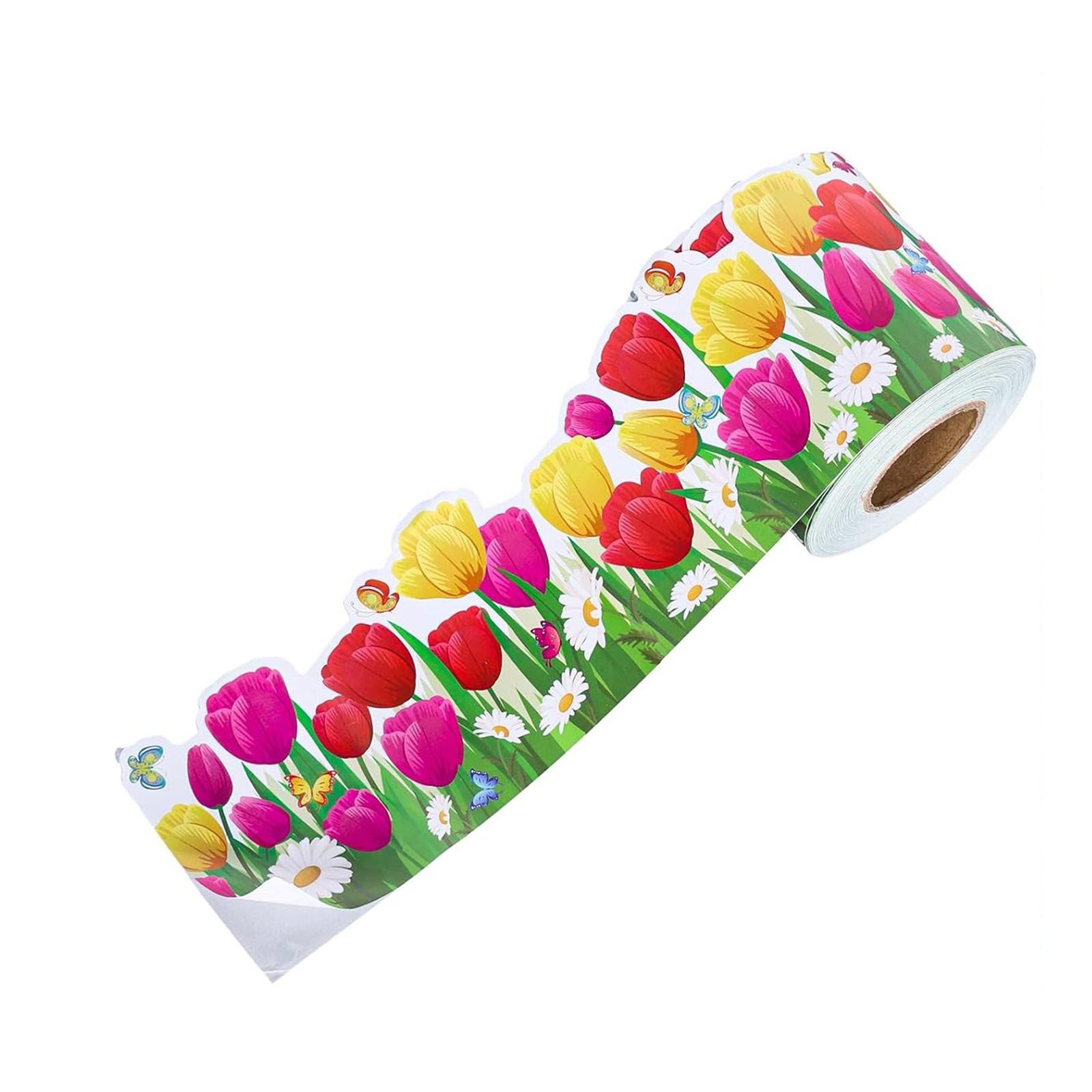 

Обрезной бордюр для бюллетеня Декор для плакатной доски Отделка для доски объявлений Цветок Граница для доски объявлений Наклейка с фестончатой рамкой 220