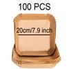 Large Air Fryer Disposable Paper Liner 23cm Non-stick Airfryer Parchment Special Baking Paper for 3-10QT Cooking/Steaming Basket