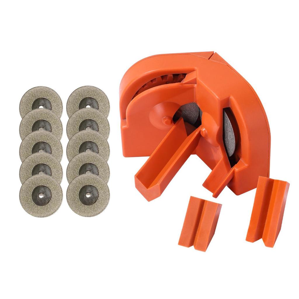 Drill Bit Sharpener Set High Accuracy Drill Bit Grinder 10PCS Grinding Disc and 3 Auxiliary Tool