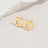 Simple Smooth / Shiny Crystal Small Stud Earrings Silver/Gold Color Tiny Posting Earrings Women's Minimalist Luxury Jewelry