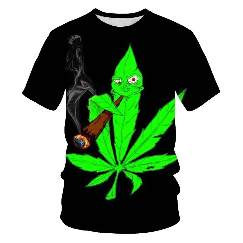 ETST37 Wiet 3D Geprint Heren T-shirt Mannen Vrouwen Grappig T-shirt Homme Mode Korte Mouw Hip Hop T-shirt Koppel Hipster T-shirt Top S
