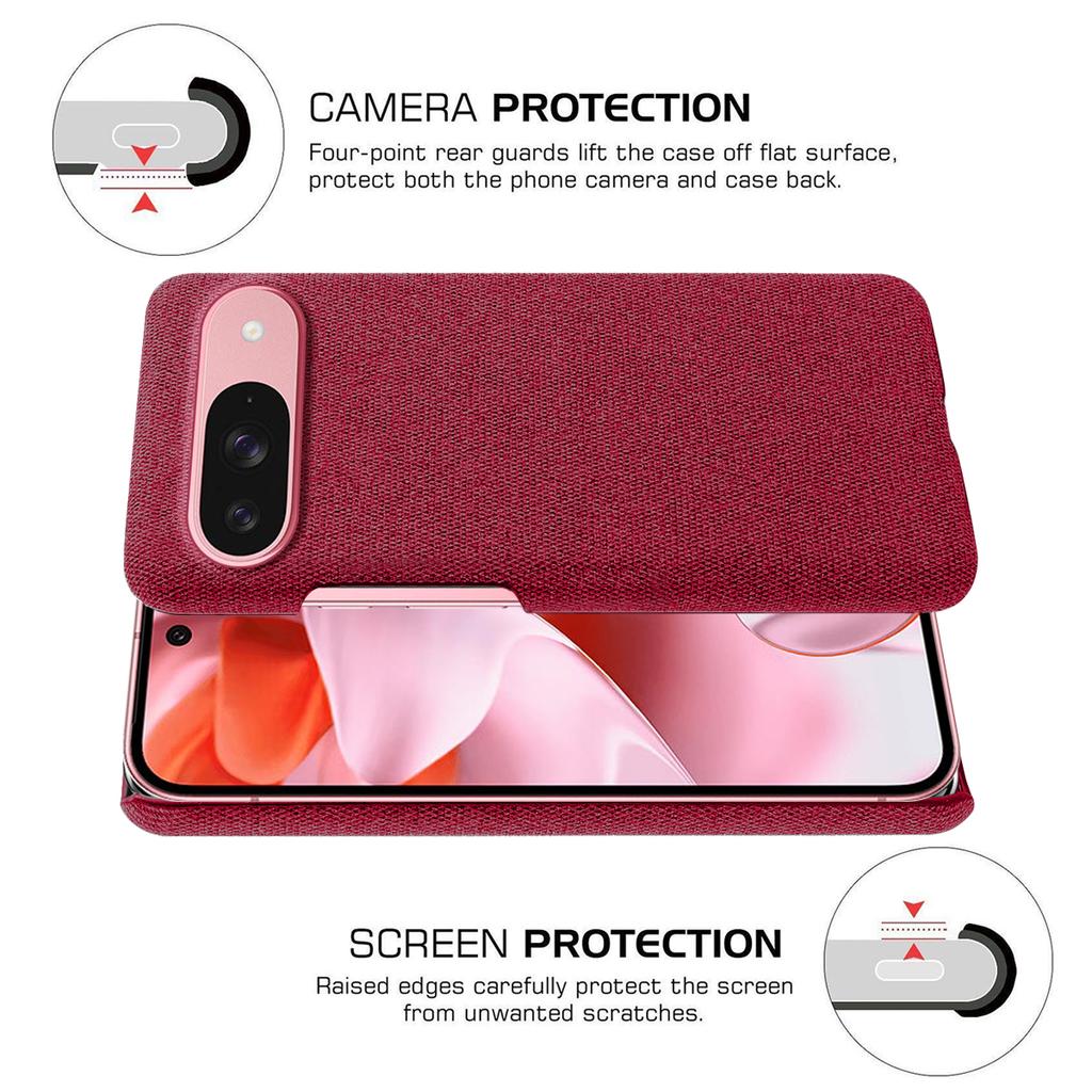 For Google Pixel 10/10 Pro Phone Case Cloth Texture Anti-Scratch Protective PC Back Cover