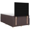 Box Spring Bed with Mattress Dark Brown 120 x 200 cm Fabric