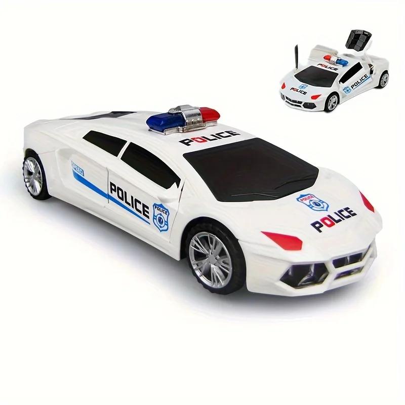 

Kids Police Car Toy with Sound & LED Light Openable Door Universal Wheel Patrol Cop Play Vehicle Toy for Toddlers Boys Girls білий