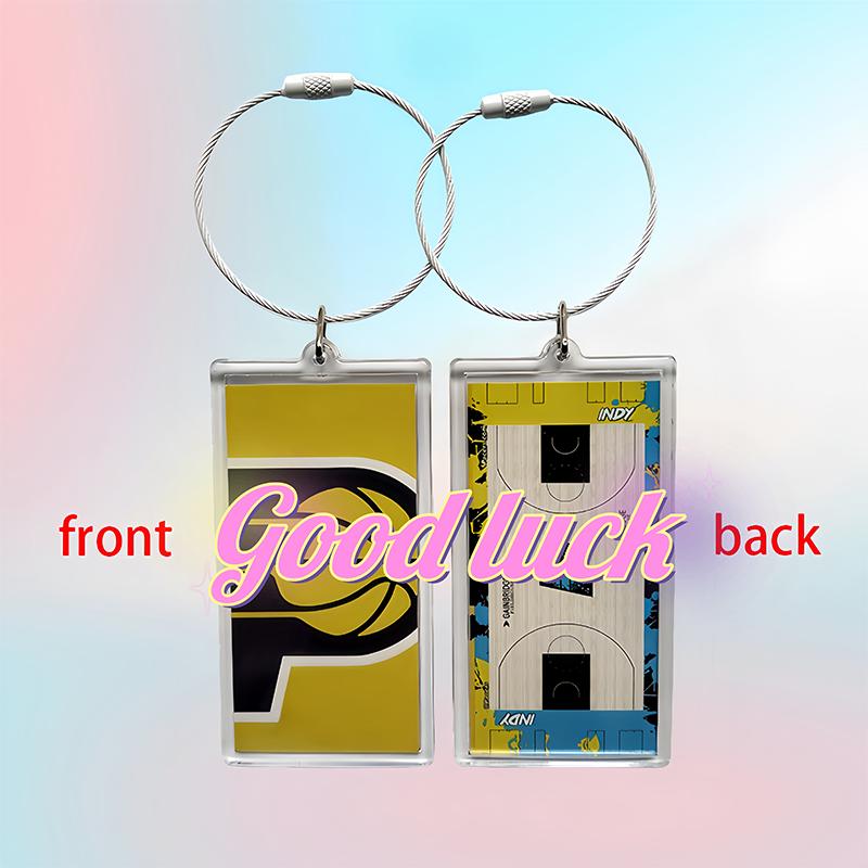 Sports Backpack Handbag Team Keychain Idol Star Basketball Court Keychain